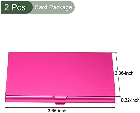 Titular do cartão de visita Yokive 2 PCS, estojo de cartão de visita de bolso com capa de liga de alumínio, mantenha um