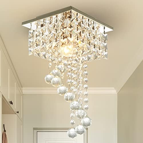 Finktonnglan Mini Chandelier de cristal, lustres de lustres de pequenos lustres de teto