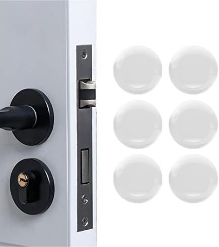 6 PCs Clear Rubber Door Stoppers Protetor de parede, forte auto-adesivo, maçaneta de porta reutilizável, fornece solução para casa