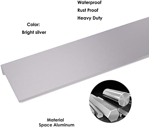 VEEFOS 19,7 polegadas prateleira flutuante de prata, organizador de banheiro montado na parede, prateleira de parede de metal, prateleira de armazenamento da pratele
