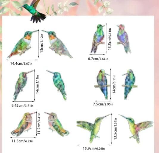 Telas criativas de beija -flor adesores de sucção de pares de bosques de pássaros diy start bird string citação motivacional