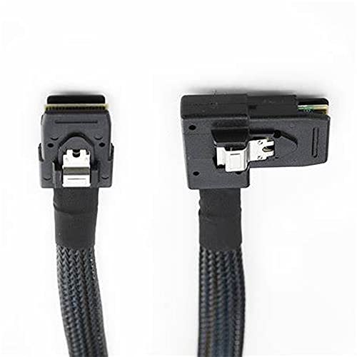 Grean Mini SAS Cable, SFF-8087 para SFF-8087 Cabo de MSAs internos de ângulo reto, 0,9ft
