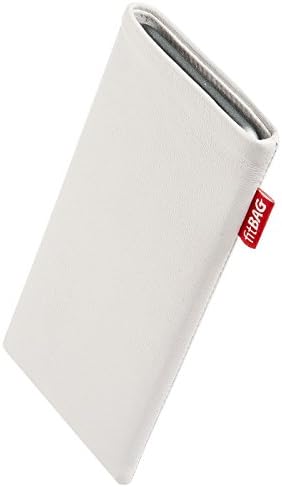 Fitbag Beat White Custom Custom personaliza Sleeve para Apple iPhone 11 Pro | Feito na Alemanha | Tampa fina de bolsa de couro fino com forro de microfibra para limpeza de exibição