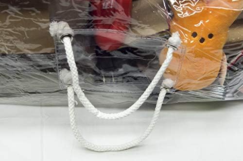 Sacos de armazenamento de edredom com zíper em vinil transparentes 21 x 21 x 10 polegadas com alça de corda 10-pacote