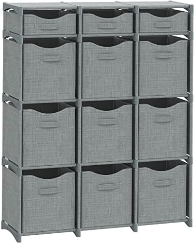 12 Organizadores do armário do Cube e armazenamento | Inclui todas as caixas de cubo de armazenamento | Unidade de armazenamento