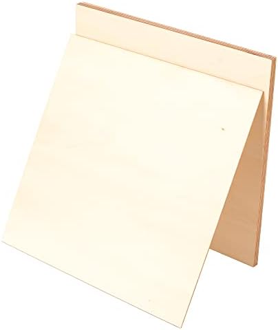 Placa de madeira compensada quadrada, folha de basswood inacabada da Yision 1/16 x 12 x 12 , 6 lençóis de madeira finos para criação