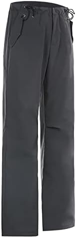 Calça de moletom de carga para mulheres largas calças de pára -quedas baixas trabalham calças com bolsos de rua de rua