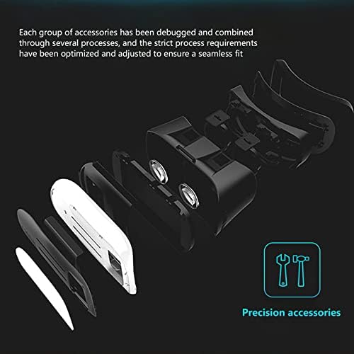 VR EXECUTO DE VIDOS 3D, conexão sem fio Bluetooth, óculos VR com conjunto de alça de jogo, óculos de realidade virtual 3D, compatíveis