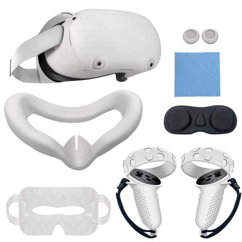 Kit de carregamento de Zahotse para Oculus Quest 2 VR fone de ouvido VR Dock de carregamento de armazenamento VR Dock de carregamento esquerdo e direito de alcance com indicador de LED com 2 baterias recarregáveis