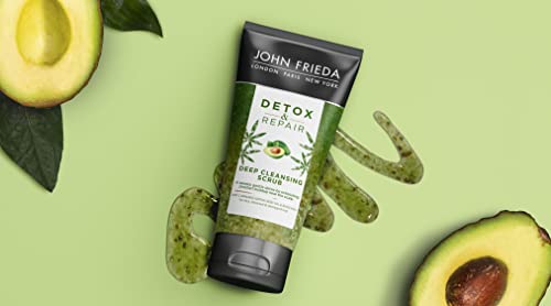 John Frieda Detox & Repair Deep Cleansing Scrub 150 ml para cabelos secos, estressados ​​e danificados