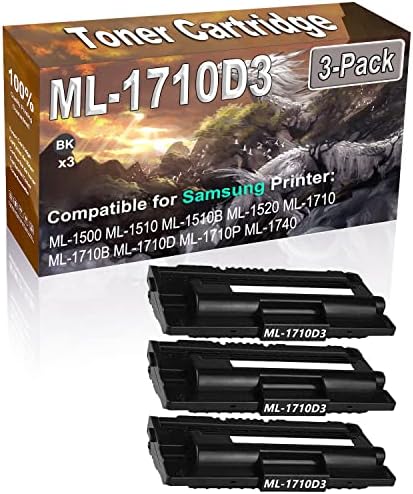 Cartucho de toner de imagem de alta capacidade compatível com 3 pacotes ML-1710D3 Usado para Samsung ML-1500 ML-1510 ML-1510B