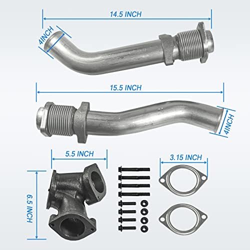 JDMSPEED Novo diesel turbo com hardware Substituição do kit de tubo berrado para Ford F250 F350 F450 F550 Super Duty 7.3L 1999-2003