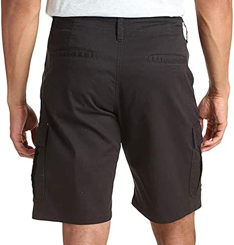 Xiaxogool masculino shorts de moda de trabalho shorts de trabalho regulares de caminhada regular Cintura elástica e botão com bolso