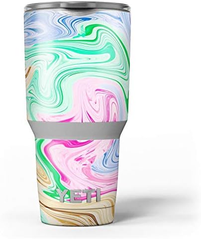 Design Skinz Mixed Colloil - Kit de embrulho de vinil decalque da pele compatível com os copos do cooler de Yeti Rambler