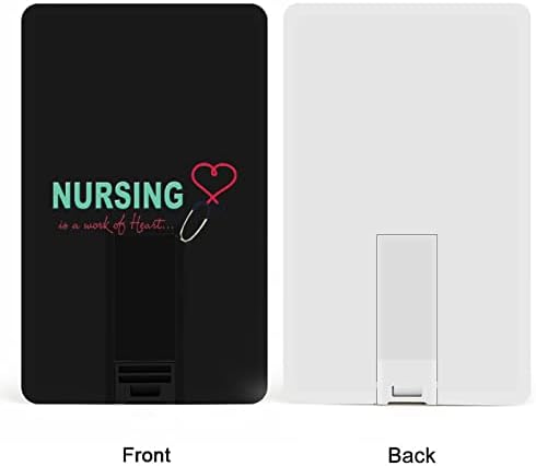 Trabalho de enfermagem de enfermagem do coração USB Memory Stick Business Flash-Drives Cartão de crédito Cartão bancário da forma de