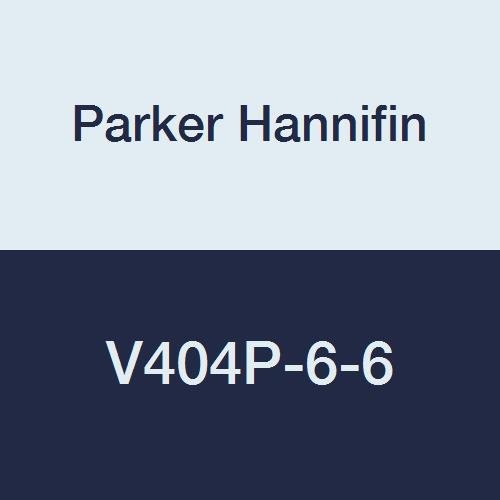 Parker Hannifin V404P-6-6 Válvula de caminhão de latão com alça redonda, mangueira de 3/8 BARB x 3/8 Tópico masculino