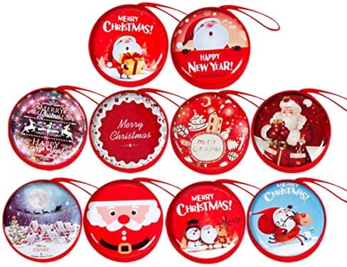 Cabilock 15 PCS Mini moeda de moeda Burse Organizador de Natal aleatório Estilo portátil Sinding Kids Round para decoração