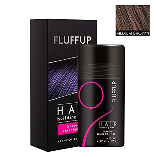 Fibras de cabelo unissex - Fluff up up pó de fibra de cabelo secreta para qualquer cabelo de cor 5 Sencods Cobrindo longamente com acessório de namoro natural, fibras de ceratina da natureza para desbaste - 12g