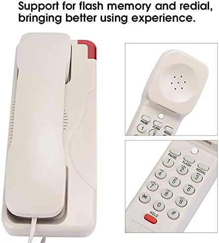 SDFGH HOTEL Business Linear linear telefone Montagem de parede Desktop Home Office Telephone Phone Phone