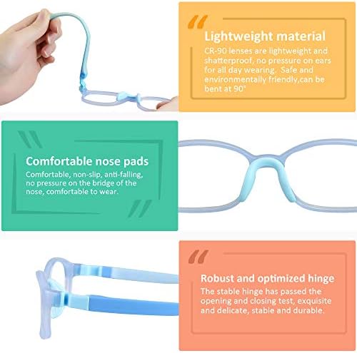 VisionGlobal Blue Light Blocking Glasses for Kids, Anti -Eyestrain e Blurry, óculos de computador, anti -brilho