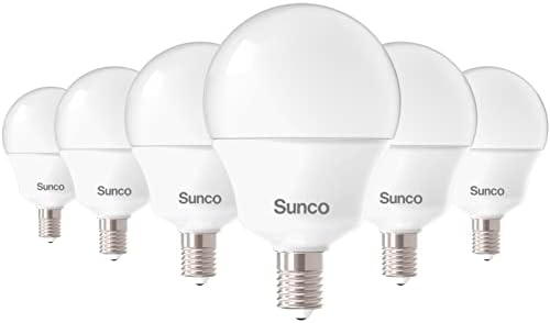 Sunco E12 LED Bulbo Candelabra 4000k FRION, BRANCO DE 5W 5W 40W, 450 LM, Base de parafuso Edison Small E12, lâmpadas de vaidade G14