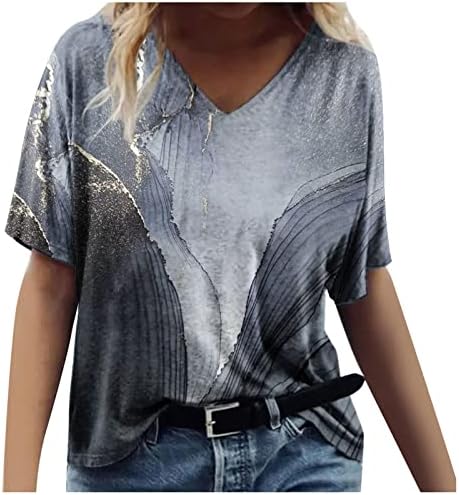 Tops de verão para mulheres T-shirt T-shirt Impressão curta de manga curta Moda de maneira mais alta camisetas de tamanho