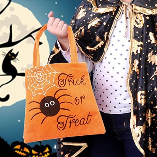 Nple--2x Halloween Spider Pumpkin Bag Kid Candy Children Hand Hold Party Supply Trick