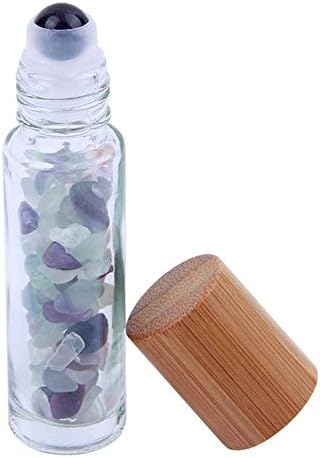 TEMEIKE Rollo de pedra preciosa natural em garrafas, 10 ml 10 pacotes garrafas de vidro garrafas de óleo essencial