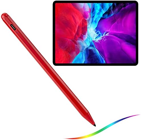 STYLUS PARA IPAD LEPARK 9/8ª GERAÇÃO 10.2 , rejeição de palma 1,5 mm de ponta fina replacável Compatível com caneta Apple lápis para caneta iPad 10,2 polegadas 9/8th para desenhar e esboçar vermelho