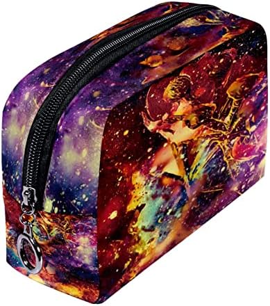 Bolsa de maquiagem tbouobt bolsa de bolsa cosmética bolsa bolsa com zíper, universo nebulosa galáxia espacial psique
