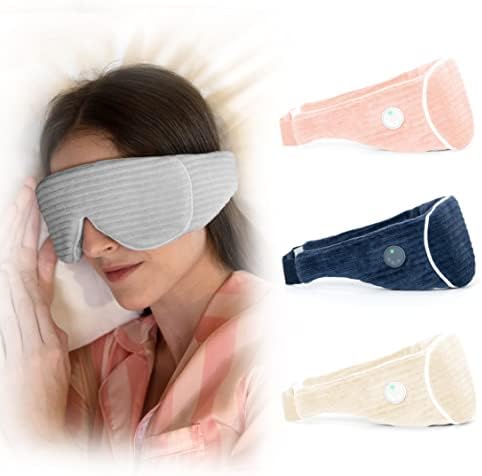 Máscara de olho aquecida sem fio kozy para olhos secos elétricos, 3 configurações de calor ajustável, compressão quente para os olhos