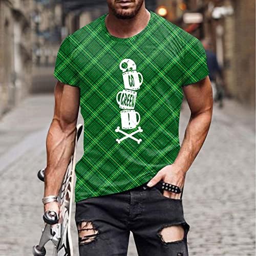 Wocachi St. Patrick's Day de camisetas masculinas de manga curta de manga curta