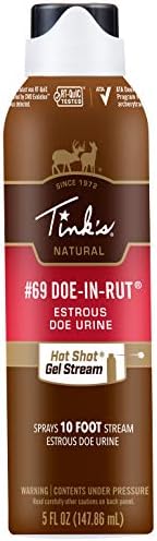 Estreto de gel de Tink 69 Doe-in-rut | FL OZ OZ Spray Garmand | Deer Atraente, Acessórios de Caça, Estrus do DOE, perfume