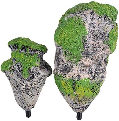 Zerodis Rock suspenso artificial, rochas flutuantes de rochas de resina decorações de pedra que voam decoração de pedra suspensa