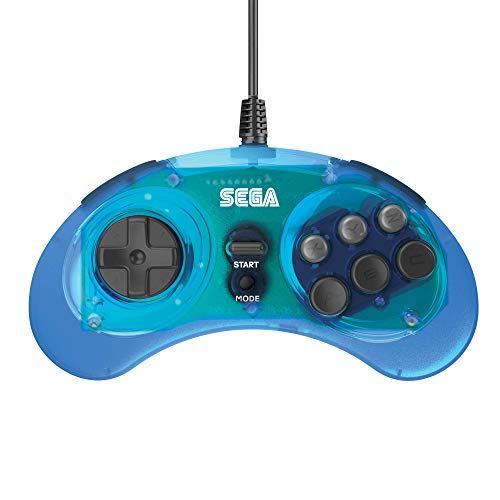 Retro -bits Official Genesis Controlador USB 8 -Button Arcade Pad para Sega Genesis Mini, Nintendo Switch, PC, Mac, Steam, Retropie,
