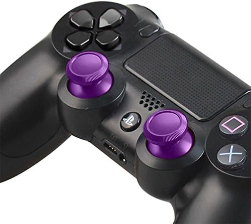 Analógico de alumínio Analog 3D Joystick Thumbstick Caps de cogumelo para PS4 DualShock 4 Xbox One Controller roxo