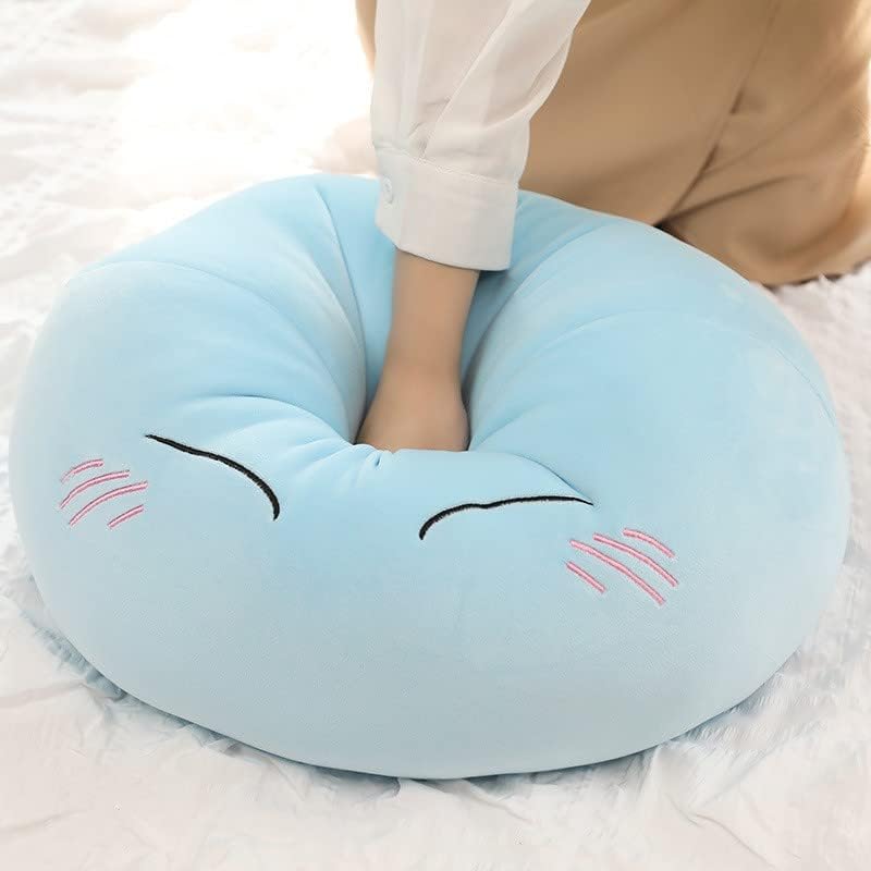 ETUF Anime Plexhop tempest rimuru lodo de luxo de pelúcia azul de pelúcia travesseiro de travesseiro de sofá -almofada da sala