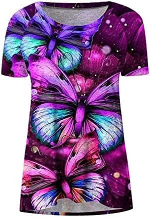 Camisetas de túnica de manga curta feminina da moda Trendy plus size tops tops moda moda estampa floral camisetas