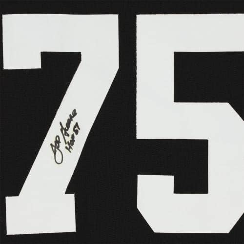 Joe Greene Pittsburgh Steelers autografou Mitchell e Ness Black Authentic Jersey com inscrição HOF 97 - camisas autografadas