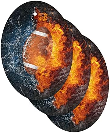 Alaza queimando futebol americano em esponjas naturais de incêndio e água esponja de celulares de cozinha para pratos