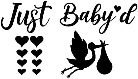 Just Baby'd - Welcome Baby Banner para deixar o Hospital, Baby's First Car Ride Stick - Celebração e Comemoração, Kit