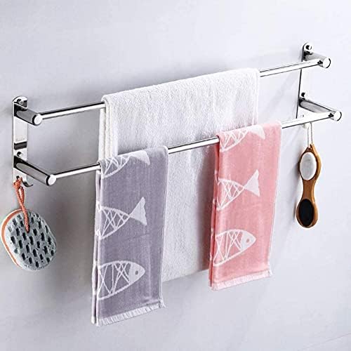 Lzlyer Towel Rack Toalha Gancho da prateleira de banheiro com home de armação de gancho de banheiro decoração de três
