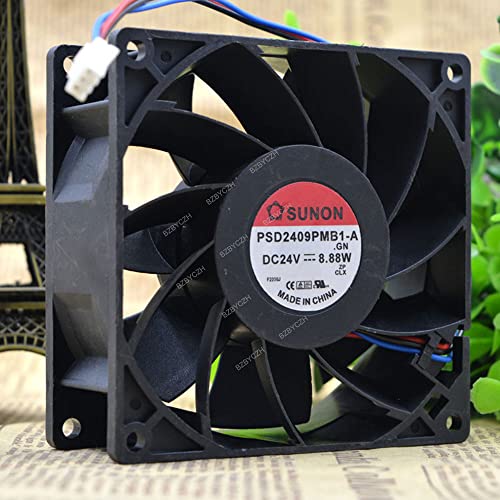 BZBYCZH COMPATÍVEL PARA SUNON PSD2409PMB1-A 24V 3 WIRE 8.88W 9225 9cm Fan de resfriamento