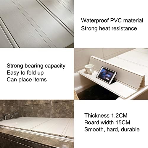 Bandeja de banheira Fengpeng Pengfei, banheiros de armazenamento de isolamento de PVC de banheiro, capa de banho resistente ao calor à prova de poeira para hotel em casa, espessura de 1,2 cm, 22 tamanhos