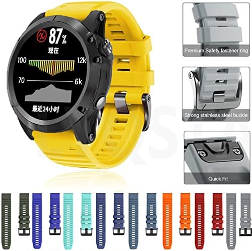 KFAA 26 MP2mm Redução rápida Relógio Tripas para Garmin Fenix ​​6 6x Pro 5x 5 Plus 3HR S60 MK1 Forerunner 935 945 EasyFit Silicone