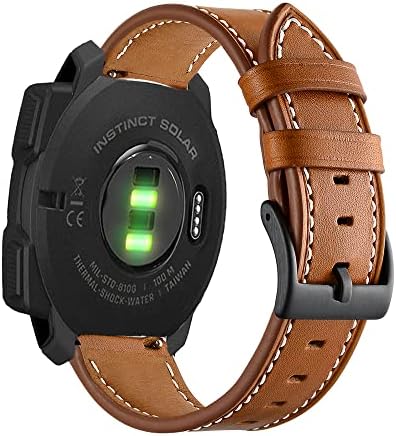 Olytop para Garmin Instinct/2 Bandas de relógio solar, pulseira de pulseira de pulseira de couro para garmin Instinct Tactical/esports/solar/maré Smartwatch