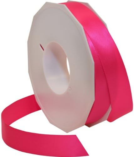 Morex Ribbon Neon Brights Cetin, 7/8 polegadas por 50 jardas, rosa quente neon