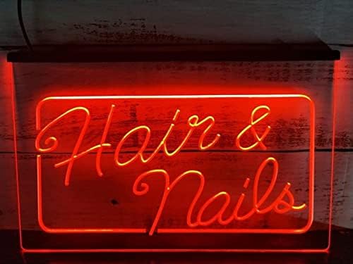 DVTEL Hair and Nails Sinal de néon Modelagem LED LEITAS LUMAS LENTAS LUMAS LIGH