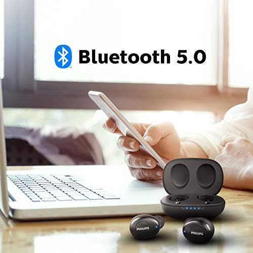 PHILIPS UTBEAT UT102 TRUE sem fio sem fio Earbuds Bluetooth 5.0 fone de ouvido, estéreo TWS com 3 + 9 horas de reprodução,