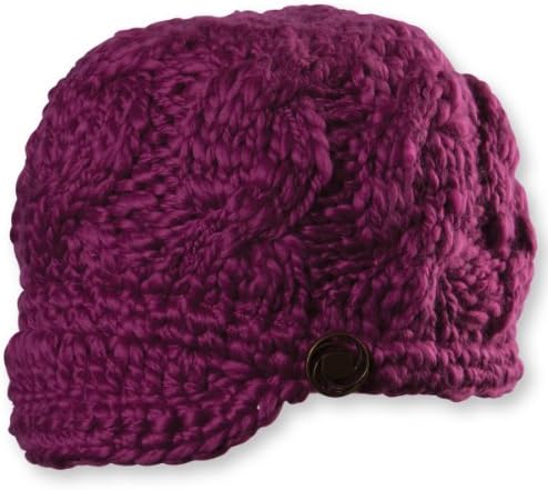 Caos Missy Missy Acrylic Knit Cable Visor Beanie